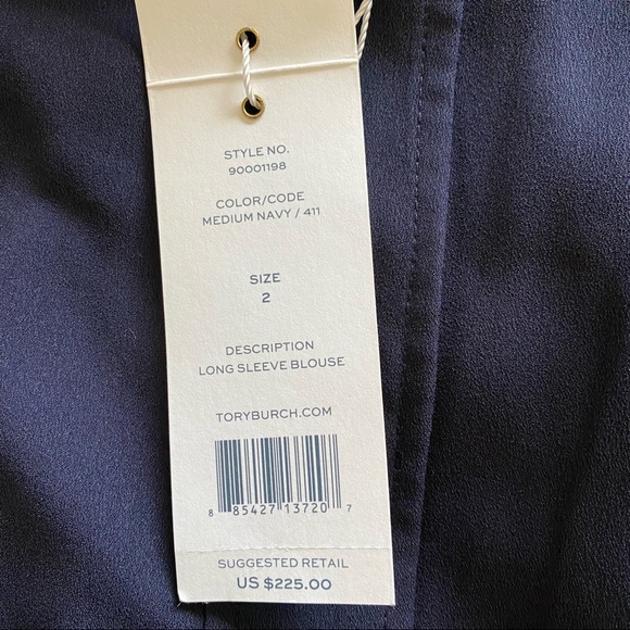 Tory Burch size 2 long sleeve blouse - Picture 5 of 6